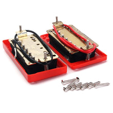 Load image into Gallery viewer, Humbucker Pickups | Set of 2 | Red & Black Double Coil Neck and Bridge Pickups for LP-Style Electric Guitar - Gigbagger