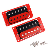 Load image into Gallery viewer, Humbucker Pickups | Set of 2 | Red & Black Double Coil Neck and Bridge Pickups for LP-Style Electric Guitar - Gigbagger