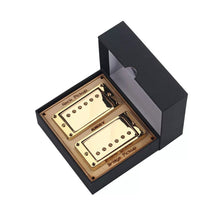 Load image into Gallery viewer, Alnico V Humbucker Pickup Set | Neck and Bridge | Gold | Pickups for LP/SG-Style Electric Guitar - Charles Morgan Guitars