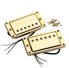 Load image into Gallery viewer, Alnico V Humbucker Pickup Set | Neck and Bridge | Gold | Pickups for LP/SG-Style Electric Guitar - Charles Morgan Guitars