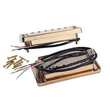 Load image into Gallery viewer, Alnico V Humbucker Pickup Set | Neck and Bridge | Gold | Pickups for LP/SG-Style Electric Guitar - Charles Morgan Guitars