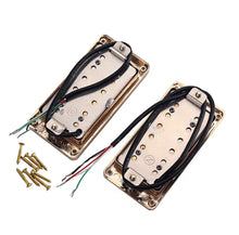 Load image into Gallery viewer, Alnico V Humbucker Pickup Set | Neck and Bridge | Gold | Pickups for LP/SG-Style Electric Guitar - Charles Morgan Guitars