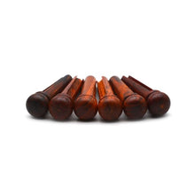 Load image into Gallery viewer, Acoustic Guitar Bridge Pins | Pure Cocobolo Wood with 3 Types of Inlay | Charles Morgan Guitars