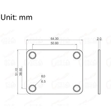 Load image into Gallery viewer, Neck Plate | Chrome or Black | Replacement Plate for Guitar Neck | Includes: Joint Board with Screws - Gigbagger