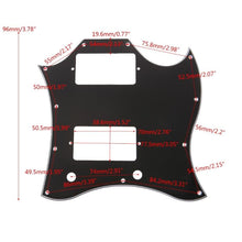 Load image into Gallery viewer, Guitar Pickguard | Black | Full Face Pickguard Scratch Plate for SG-Style Guitar - Gigbagger