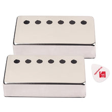 Load image into Gallery viewer, Pickup Covers | 50mm Pole Spacing | 16mm Height | Nickel Plated Humbucker Pickup Covers for LP/SG-Style Electric Guitar - Gigbagger