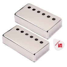 Load image into Gallery viewer, Pickup Covers | 50mm Pole Spacing | 16mm Height | Nickel Plated Humbucker Pickup Covers for LP/SG-Style Electric Guitar - Gigbagger