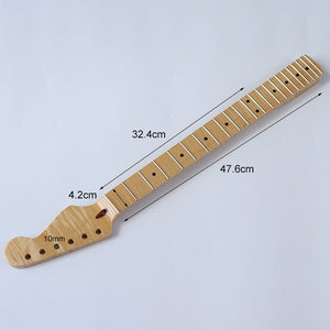 Electric Guitar Neck | 22 frets | Canadian Tiger Maple | Neck for ST-Style Electric Guitar - Charles Morgan Guitars