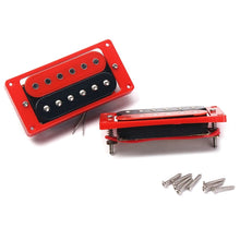 Load image into Gallery viewer, Humbucker Pickups | Set of 2 | Red &amp; Black Double Coil Neck and Bridge Pickups for LP-Style Electric Guitar - Gigbagger
