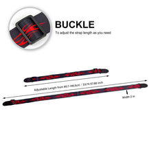 Load image into Gallery viewer, Guitar Strap | Black | Flames Design with Leather Ends | Adjustable Guitar Strap for Guitar - Charles Morgan Guitars
