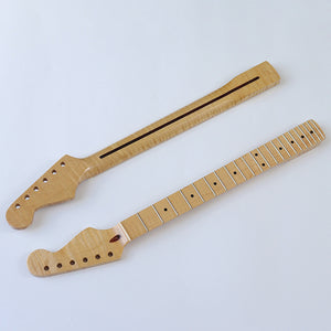 Electric Guitar Neck | 22 frets | Canadian Tiger Maple | Neck for ST-Style Electric Guitar - Charles Morgan Guitars