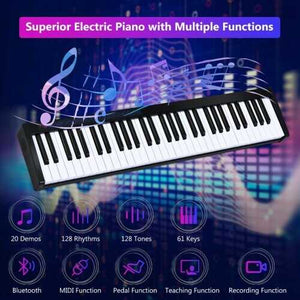 Digital Piano | Black | 61-Key | Portable Digital Stage Piano with Carrying Bag - Gigbagger