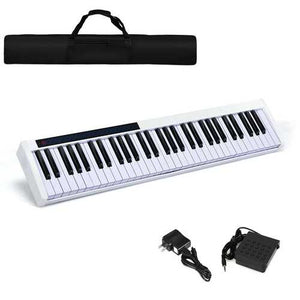 Digital Piano | White | 61-Key | Portable Digital Stage Piano with Carrying Bag - Gigbagger