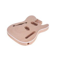 Load image into Gallery viewer, Unfinished Electric Guitar DIY Body | Mahogany with F-Hole/Binding for Tele-Style Electric Guitar - Charles Morgan Guitars
