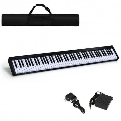 Digital Piano | Black | 88-Key | Portable Electronic Piano with Bluetooth and Voice Function - Gigbagger