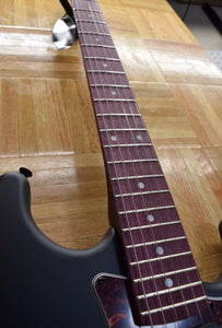 Harley Benton ST-20HSS SBK Standard Series Stratocaster in Matte Black - Charles Morgan Guitars