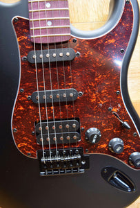 Harley Benton ST-20HSS SBK Standard Series Stratocaster in Matte Black - Charles Morgan Guitars