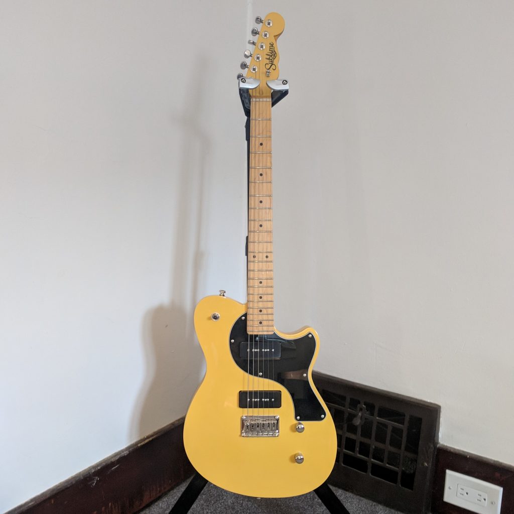 Sublime Tomcat Standard Electric Guitar in TV Yellow - Charles Morgan Guitars