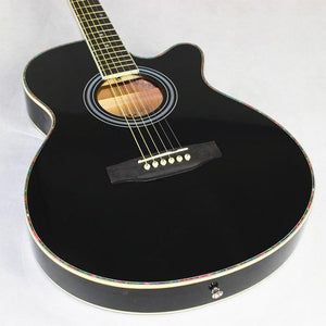 CHAOYI | 6 String | 40 Inch | Black Basswood Body with Brazil Wood Fretboard - Gigbagger