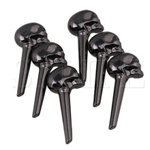 Load image into Gallery viewer, Acoustic Guitar Bridge Pins | Set of 6 | 8mm | Metal Skull Bridge Pins
