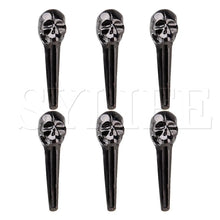 Load image into Gallery viewer, Acoustic Guitar Bridge Pins | Set of 6 | 8mm | Metal Skull Bridge Pins
