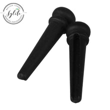Load image into Gallery viewer, Acoustic Guitar Bridge Pins | Set of 6 | Black | Silver Pearl Inlay - Gigbagger
