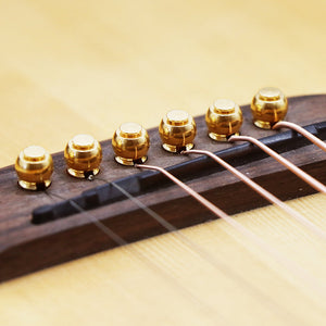 Acoustic Guitar Bridge Pins | Set of 6 | Brass | String Bridge Pins - Gigbagger