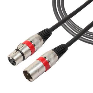 Microphone Cables | 10 Pack | Length: 6 ft | 3-Pin DMX/XLR Connector Cables - Gigbagger