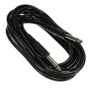 Audio Cable | Black | 10 ft | 6.35mm 1/4 inch Audio/Instrument Patch Cable - Gigbagger