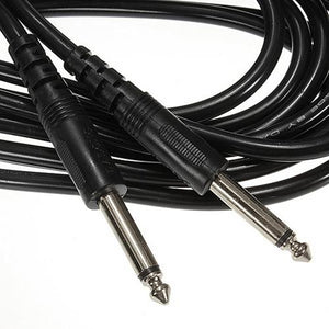 Audio Cable | Black | 10 ft | 6.35mm 1/4 inch Audio/Instrument Patch Cable - Gigbagger