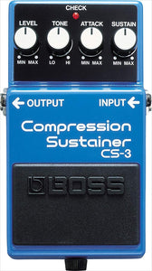 BOSS | CS-3 Compressor Sustainer Pedal | Bundle with Picks, Cloth and String Winder - Gigbagger