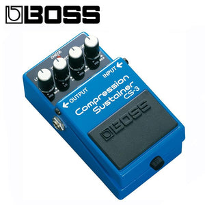 BOSS | CS-3 Compressor Sustainer Pedal | Bundle with Picks, Cloth and String Winder - Gigbagger