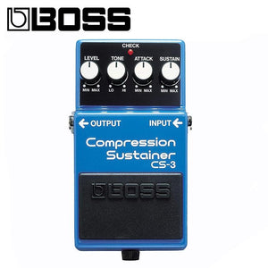 BOSS | CS-3 Compressor Sustainer Pedal | Bundle with Picks, Cloth and String Winder - Gigbagger