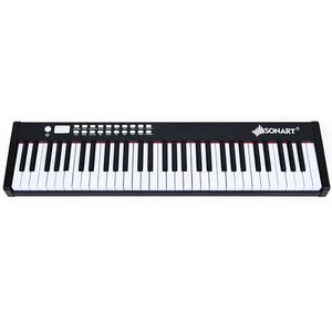 BX-II | 61 Key | Black | Digital Piano Touch Sensitive with Bluetooth and MP3 - Gigbagger