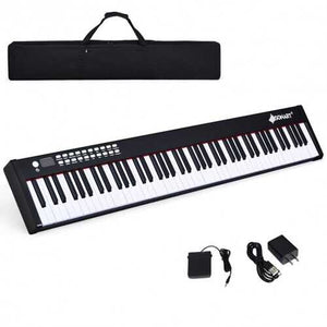 BX-II | Black | 88-Key Portable Weighted Digital Piano with Bluetooth and MP3 - Gigbagger