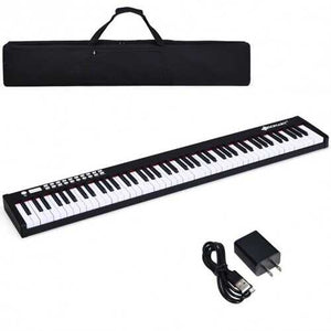 BX-II | Black | 88-Key Portable Weighted Digital Piano with Bluetooth and MP3 - Gigbagger