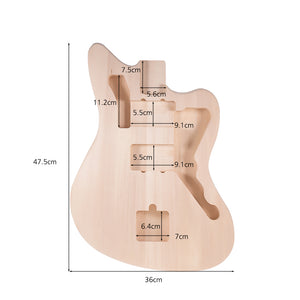 Unfinished Electric Guitar DIY Body | Basswood Mustang-Style Electric Guitar - Charles Morgan Guitars