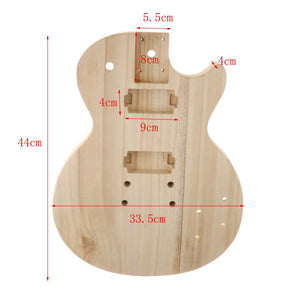 Unfinished Electric Guitar DIY Body | Natural Wood Body for LP-Style Electric Guitar - Charles Morgan Guitars