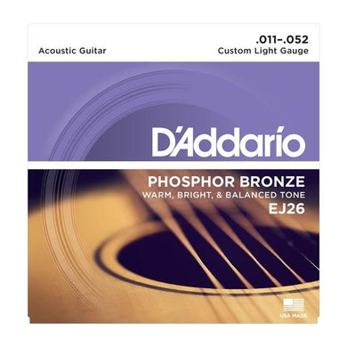 D'ADDARIO | Gauge: .011 | EJ26 Phosphor Bronze Acoustic Guitar Strings - Gigbagger