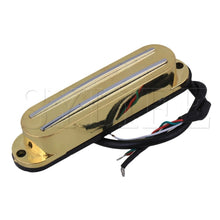 Load image into Gallery viewer, Dual Rail Humbucker Pickup | 4-wire | Gold | for ST-Style Electric Guitar - Gigbagger
