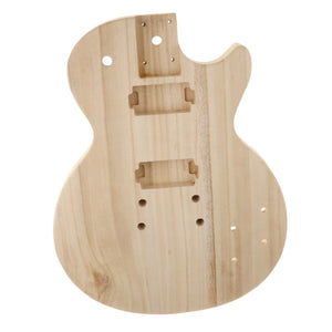 Unfinished Electric Guitar DIY Body | Natural Wood Body for LP-Style Electric Guitar - Charles Morgan Guitars