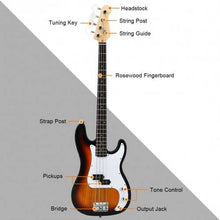 Cargar imagen en el visor de la galería, Electric Bass Guitar with Bag, Strap, Amp Cord, and Picks - Gigbagger

