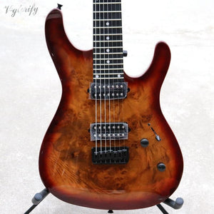 V-GLORIFY | 7 String | 39 Inch | Sunburst | Double Cutaway Solid Body with Rosewood Fretboard - Gigbagger