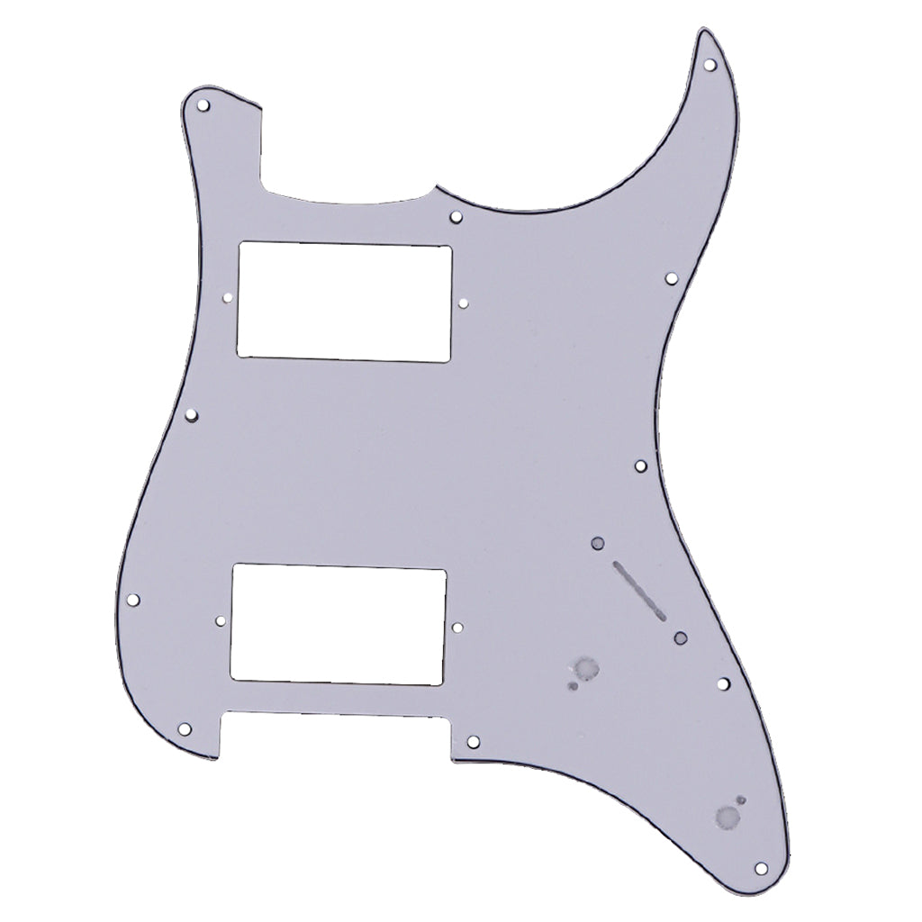 Electric Guitar Pick Guard | Dual Humbuckers (HH) | White 3-Ply ST-Style Electric Guitar Pick Guard - Gigbagger