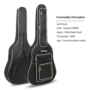 Gig Bag | 40/41 Inch | Black | Padded Waterproof Soft Case with Pockets for Acoustic/Classical Guitar - Gigbagger