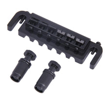 Load image into Gallery viewer, Guitar Bridge / Tailpiece | Black | Zinc Alloy | Wraparound Bridge Tailpiece for LP/SG Type Electric Guitars - Gigbagger
