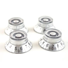 Load image into Gallery viewer, Control Knobs | Set of 4 | Silver | Acrylic Control Knobs for LP/SG Style Electric Guitar - Gigbagger
