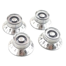 Load image into Gallery viewer, Control Knobs | Set of 4 | Silver | Acrylic Control Knobs for LP/SG Style Electric Guitar - Gigbagger
