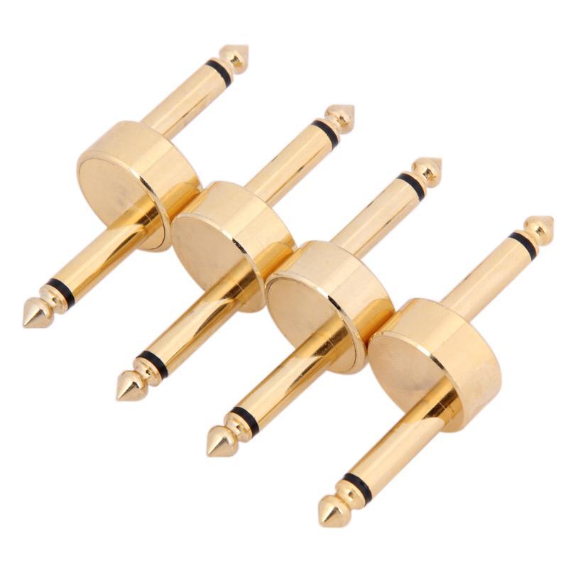 Guitar Effects Pedal Coupler | 4 in Set | Gold | 1/4 inch | 6.35mm - Gigbagger