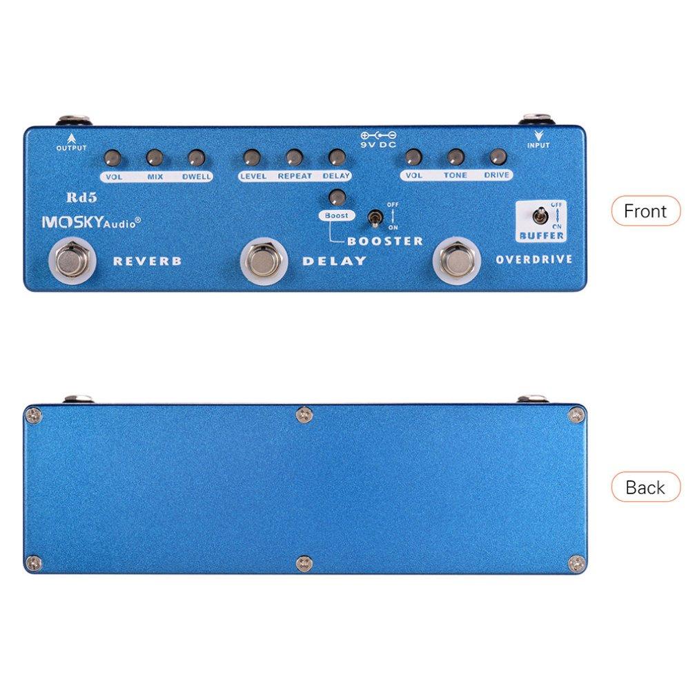 MOSKY | RC5 6-in-1 Effects Combined | Reverb + Chorus + Overdrive - Gigbagger